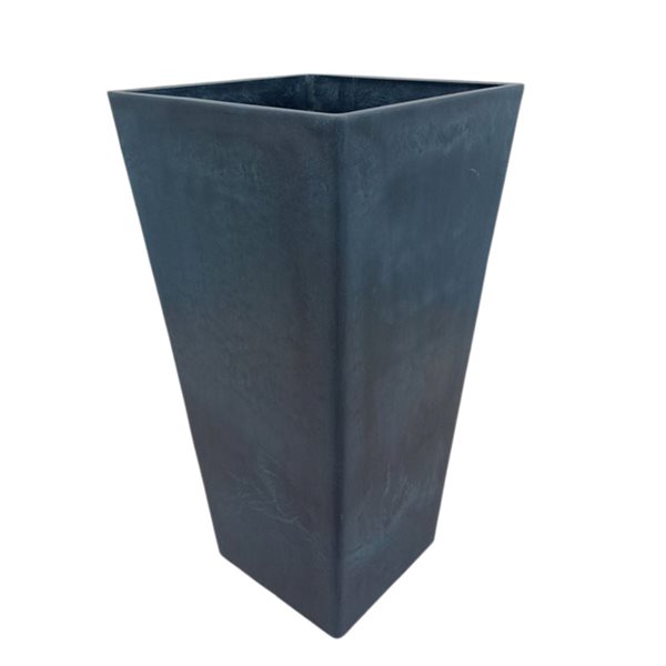 Proyard Deco 13-in x 28-in Blue Composite Planter