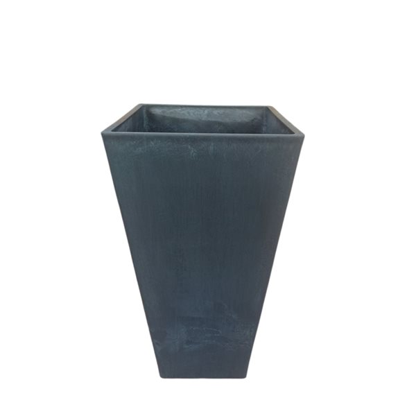 Proyard Deco 13-in x 28-in Blue Composite Planter