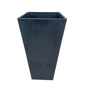 Proyard Deco 13-in x 28-in Blue Composite Planter