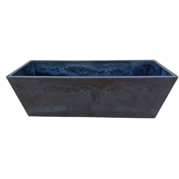 ProYard Decor 10-in x 9-in Blue Composite Planter