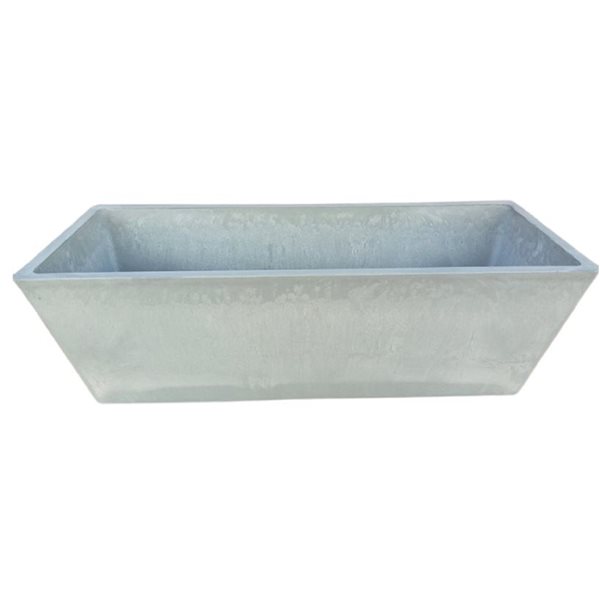 ProYard Decor 10-in x 9-in Pewter Composite Planter