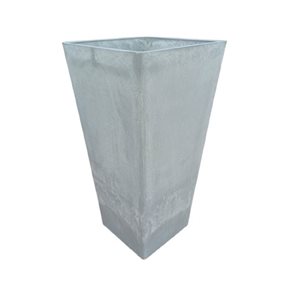 ProYard Decor 13-in x 28-in Pewter Composite Planter