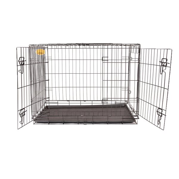 Cage pour animal pliable en plastique et fil de fer noir par KennelMaster de 3,5 pi x 2,3 pi x 2,5 pi