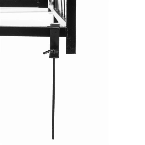 KennelMaster 8-ft x 4-ft x 6-ft Black Metal Dog Pet Kennel Kit