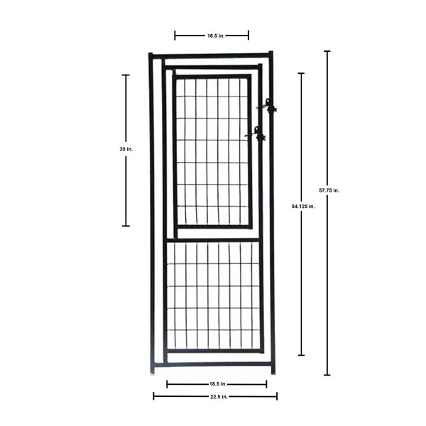 KennelMaster 6-ft x 4-ft x 6-ft Black Metal Dog Pet Kennel Kit