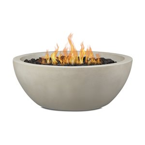 Jensen Eldora 38" Outdoor Natural Gas Fire Bowl in Fog Finish