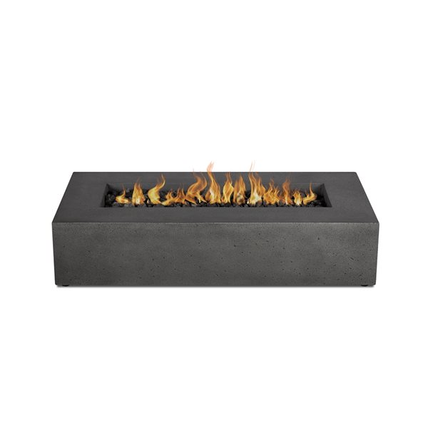 Real Flame La Valle 56" Rectangle Outdoor Propane Fire Table in Carbon