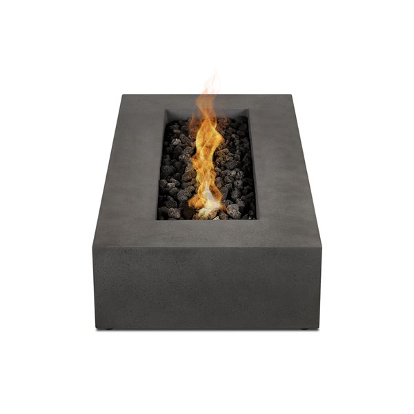 Real Flame La Valle 56" Rectangle Outdoor Propane Fire Table in Carbon