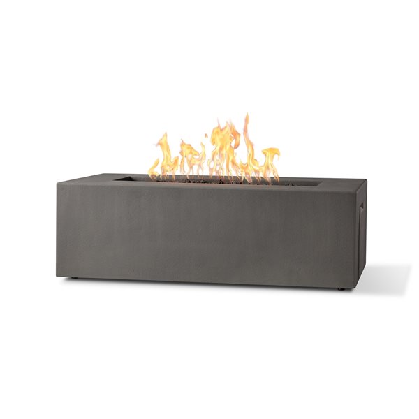 Jensen Estes 60" Rectangle Outdoor Natural Gas Fire Table in Carbon