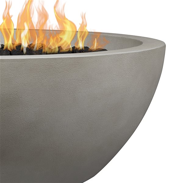 Jensen Eldora 38" Outdoor Natural Gas Fire Bowl in Shale