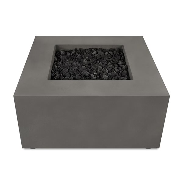 Jensen Estes 40" Square Outdoor Natural Gas Fire Table in Carbon