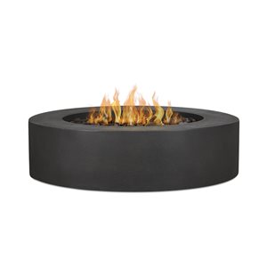 Real Flame La Valle 43" Round Outdoor Propane Fire Table in Carbon