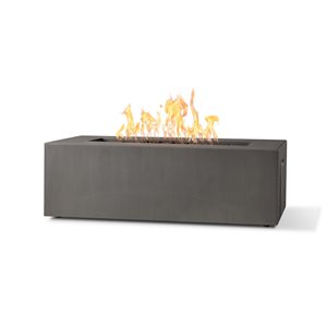 Jensen Estes 60" Rectangle Outdoor Propane Fire Table in Carbon