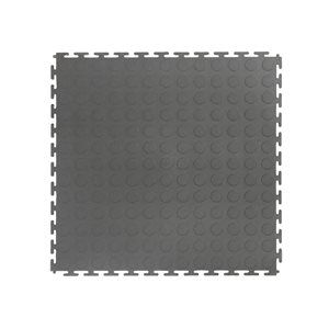 VersaTex 18-in x 18-in Grey Raised Coin Garage Floor Tile Set - 16/Pack