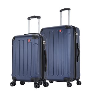 Dukap Intely Blue Hardshell Suitcase with USB and Integrated Weight Scale - 2-Piece