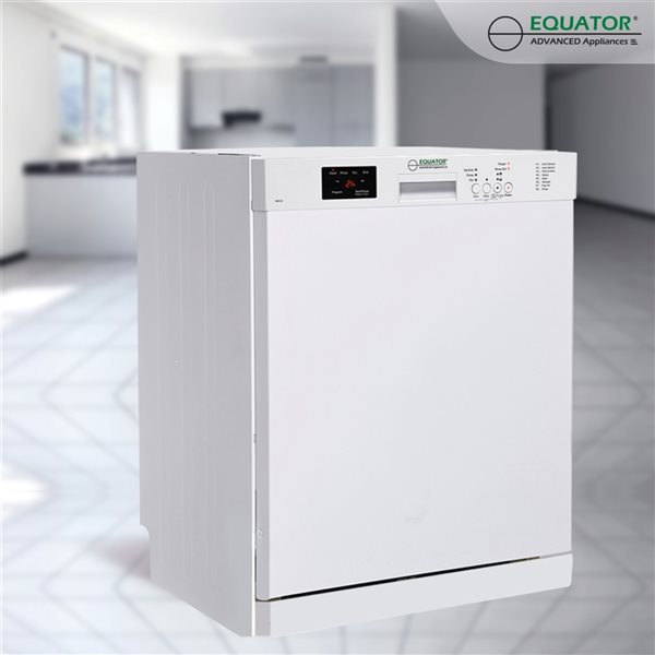 Equator Advanced Appliances 51 dB Fully Visible (Front) 24-in White Built-in Dishwasher - Energy Star Certified