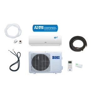 Bhi 12,000 BTU 115-volt Ductless Mini Split Air Conditioner/Heater and WiFi with 16.4-ft Installation Kit