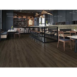 Échantillon de revêtement de plancher en vinyle par Home Inspired Floors, brun loutre