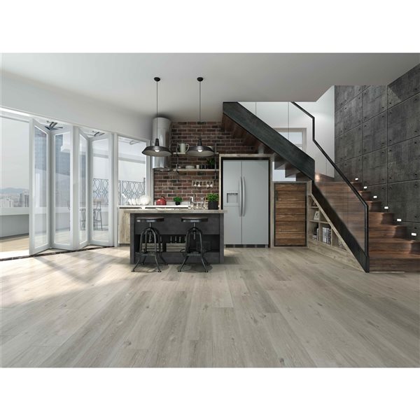 Sample Home Inspired Floors Taupe Dove Grey Vinyl Plank Flooring