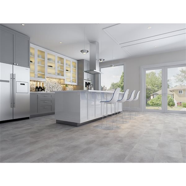 Concrete Glossy Grey Seamless Flooring, For Indoor, Thickness: 1.3