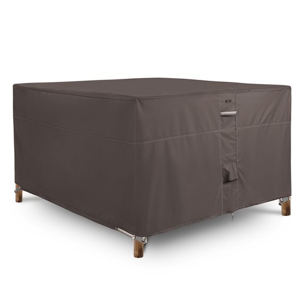 Classic Accessories Ravenna Dark Taupe Polyester Patio Bar Table and Chair Set Cover