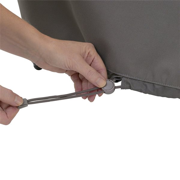 Classic Accessories Ravenna Dark Taupe Polyester 14-in x 84-in x 84-in Round Hot Tub Cover