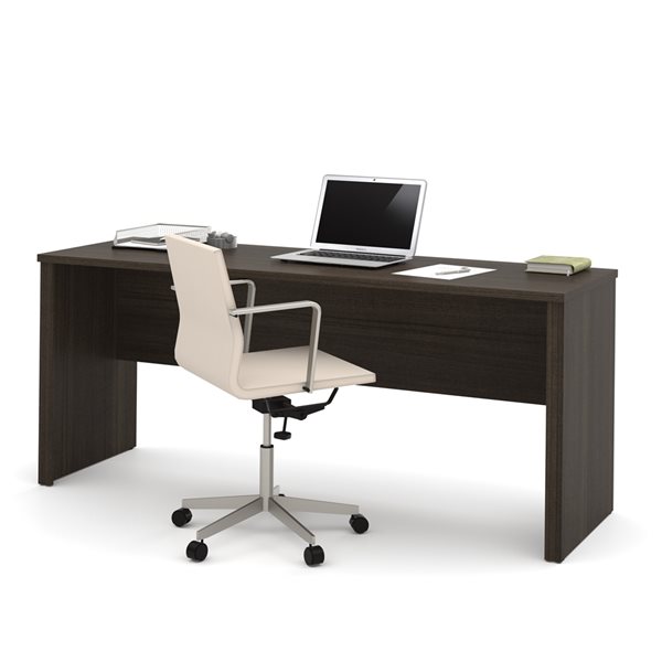 Bestar Embassy 72-in Narrow Desk Shell - Dark Chocolate