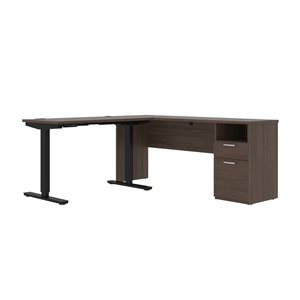 Bestar Upstand 72-in L-Shaped Electric Standing Desk - Antigua