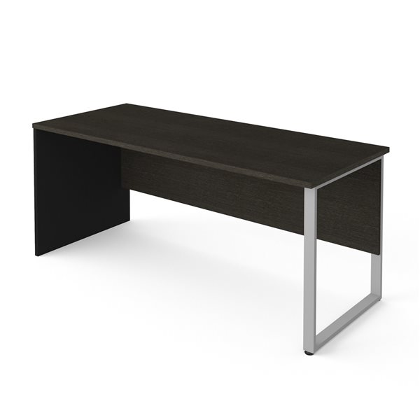 Table de bureau de 72 po Pro-Concept Plus de Bestar, gris foncé et noir