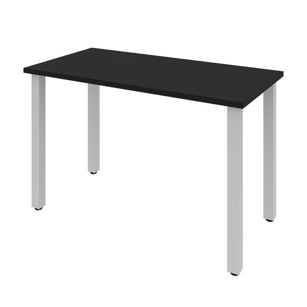 Table de bureau de 48 po avec pattes en métal carrées Universel de Bestar, noir