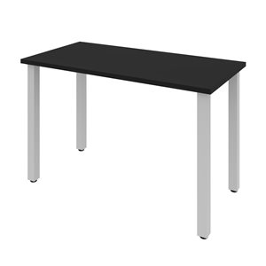 Table de bureau de 48 po avec pattes en métal carrées Universel de Bestar, noir