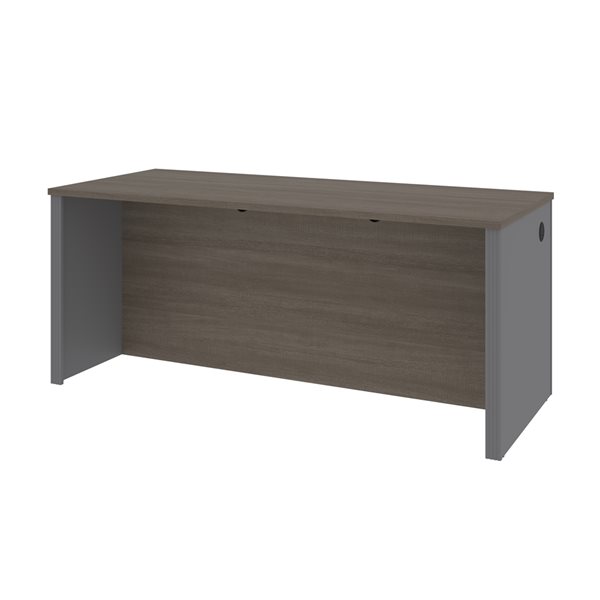 Bureau sans caisson de 72 po Prestige+ de Bestar, gris écorce et ardoise