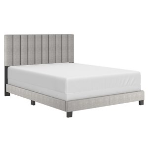 WHI Grey Queen Fabric Upholstered Bed