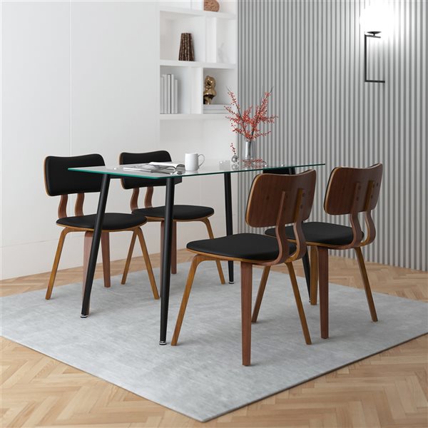!nspire Black Dining Room Set with Rectangular Table - 5-Piece | RONA