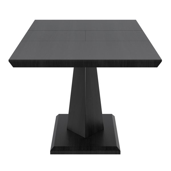 Table rectangulaire à abattants !nspire standard (30 po h.) en bois de placage noir