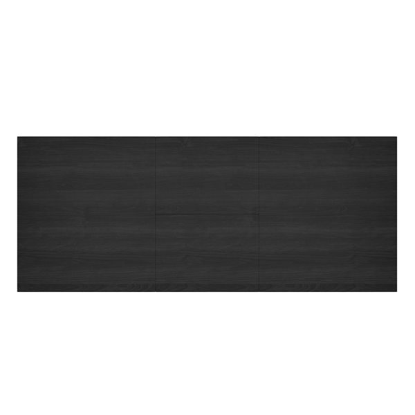 Table rectangulaire à abattants !nspire standard (30 po h.) en bois de placage noir