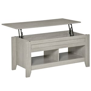 HomCom Particle Board Coffee Table with Storage