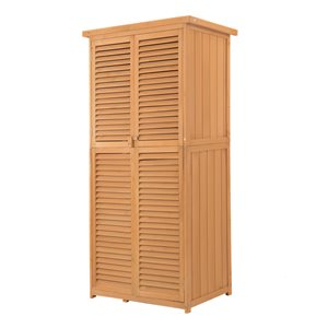 Outsunny Natural Wood 3-ft x 5-ft Storage Shed