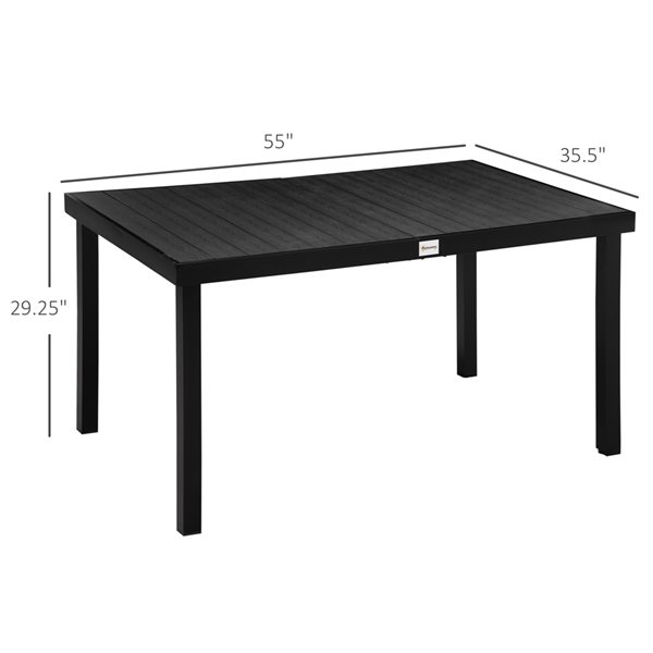 Outsunny  35.5-in W x 55-in L Rectangular Outdoor Dining Table