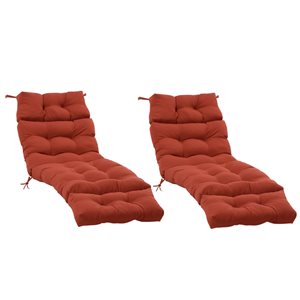 Coussins de chaise longue Outsunny rouges, 2 pièces