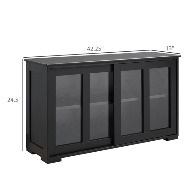 HomCom Black Composite Sideboard