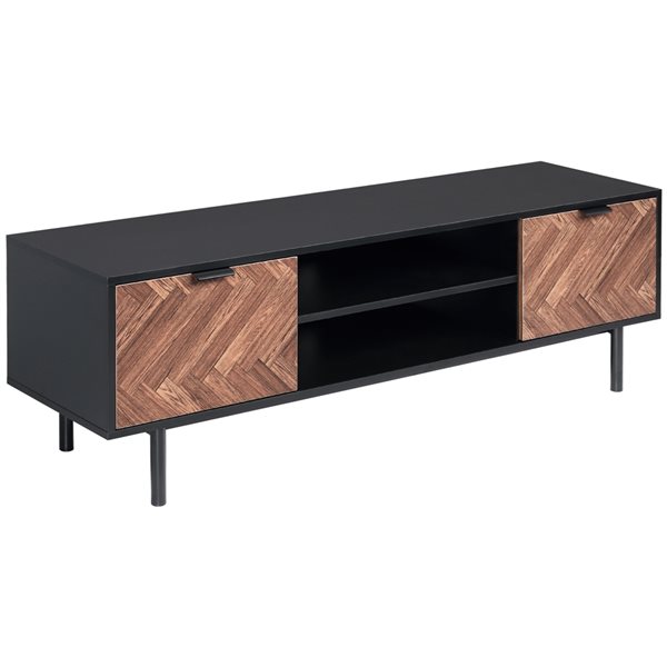 HomCom Black TV Stand