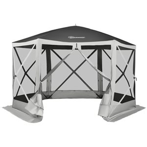 Outsunny Grey Polyester Mesh Screen Tent 12-ft x 12-ft