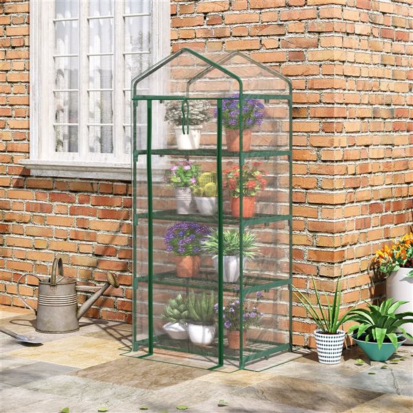 Outsunny 2.29-ft L x 1.65-ft W x 5.25-ft H Greenhouse