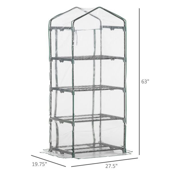 Outsunny 2.29-ft L x 1.65-ft W x 5.25-ft H Greenhouse