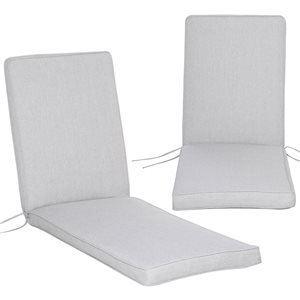 Outsunny Grey Lounge Chair Cushions - 2-Piece