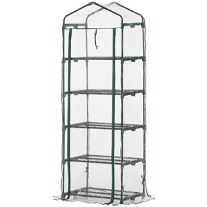 Outsunny 2.27-ft L x 1.6-ft W x 6.33-ft H Greenhouse