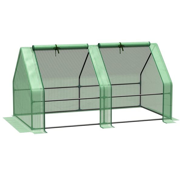 Outsunny 5.9-ft L x 3-ft W x 3-ft H Green Low Tunnel