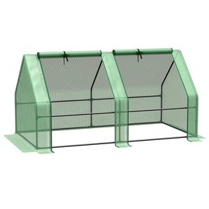 Outsunny 5.9-ft L x 3-ft W x 3-ft H Green Low Tunnel