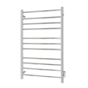 WarmlyYours Malta Polished Stainless Steel Hardwired Towel Warmer with 11 Bars
